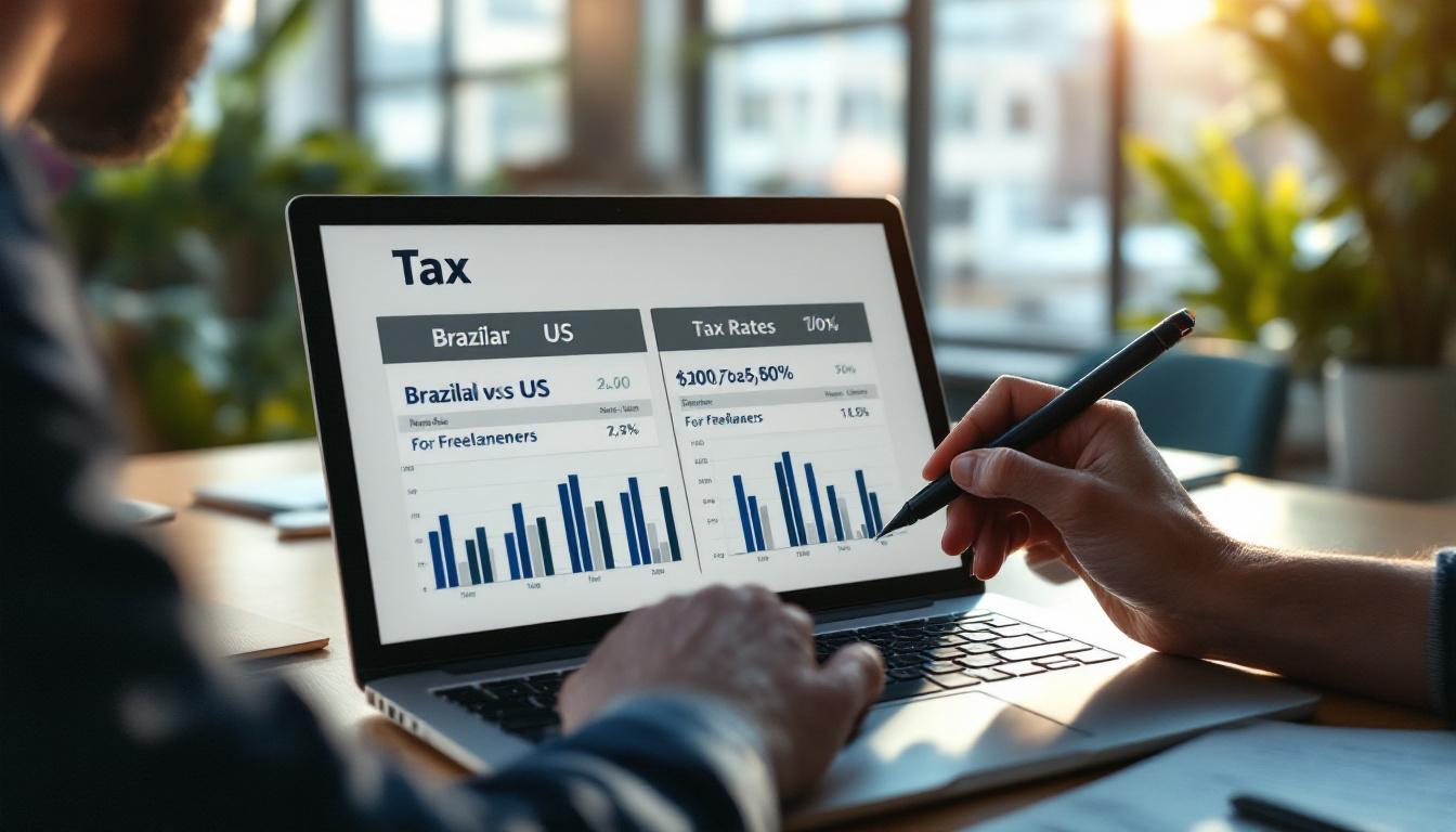 Comparativo entre regimes fiscais para autônomos no Brasil e EUA em 2026