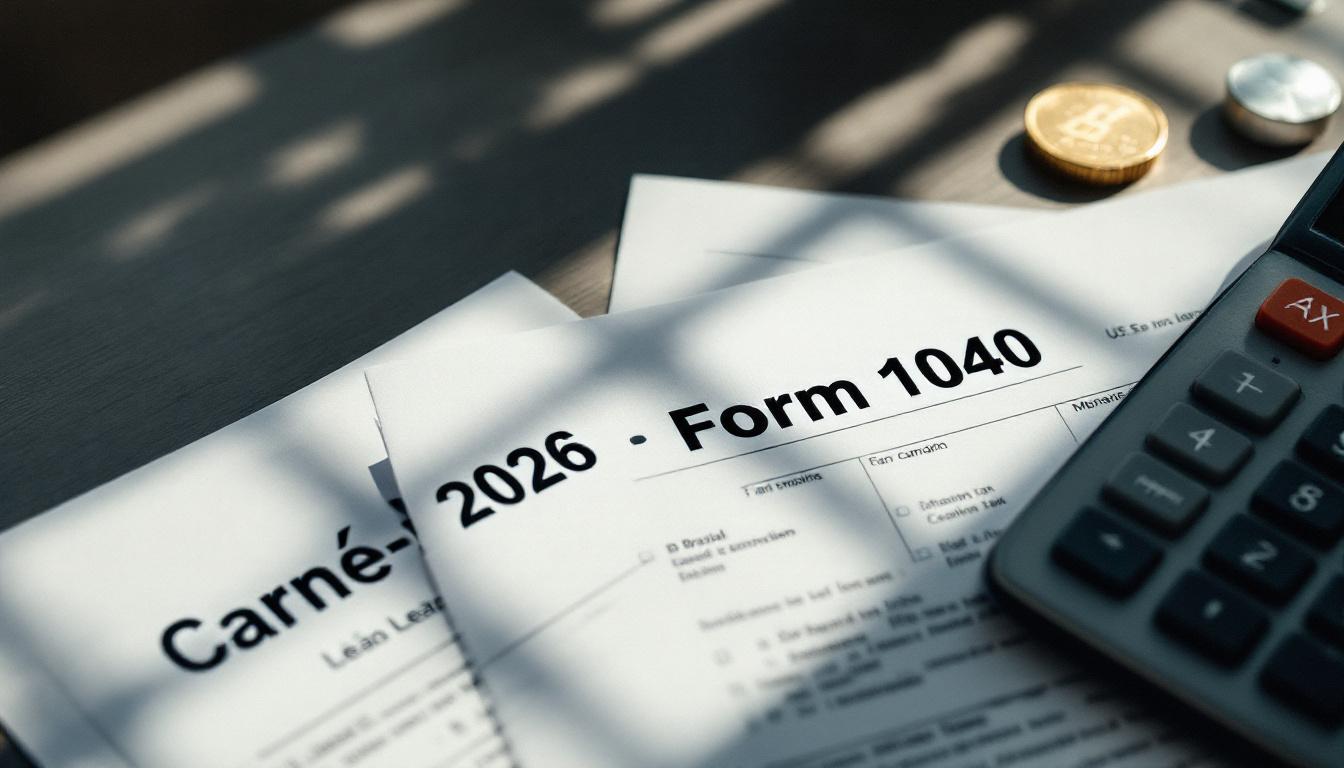 Documentos de carnê-leão e formulário de impostos dos EUA em 2026