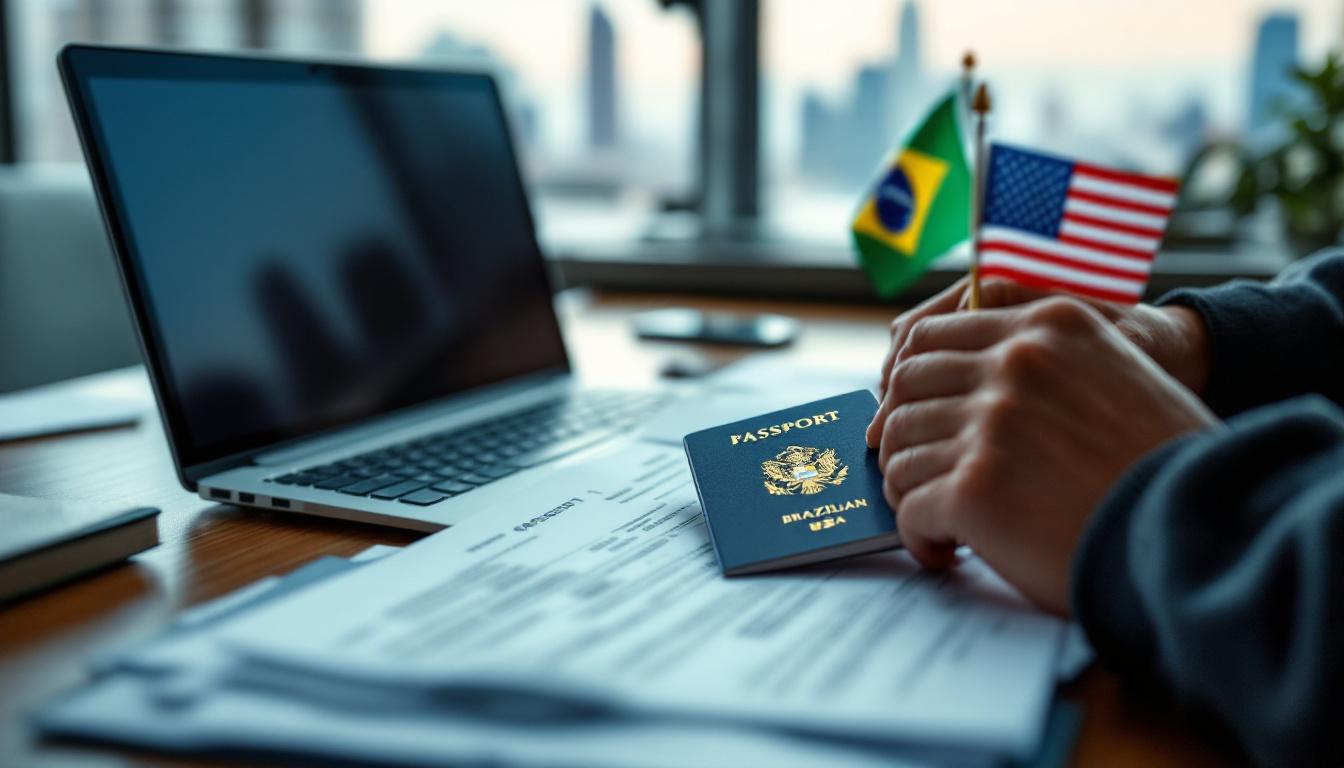 Empreendedor de tecnologia analisando documentos fiscais de 2026 com laptop e gráficos.