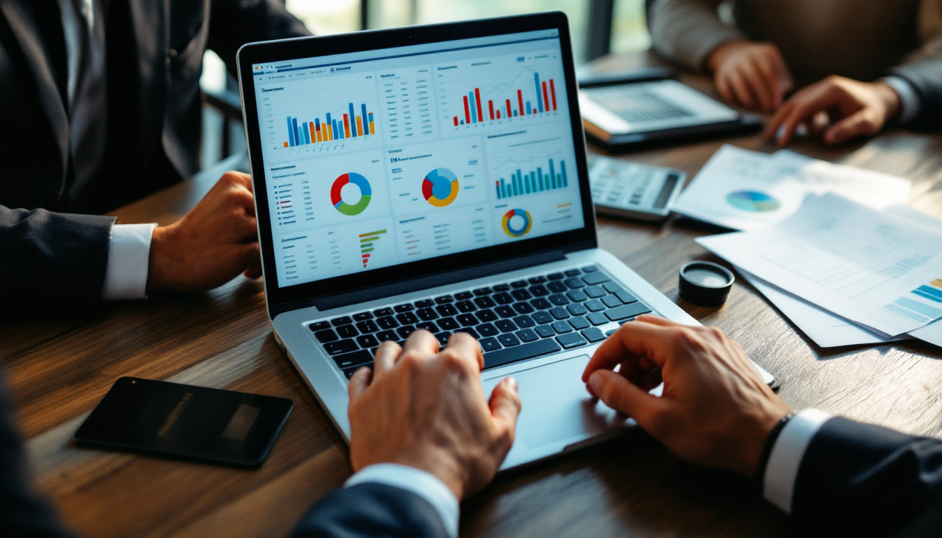Empresário analisando fluxo de caixa com gráficos financeiros em 2026 1