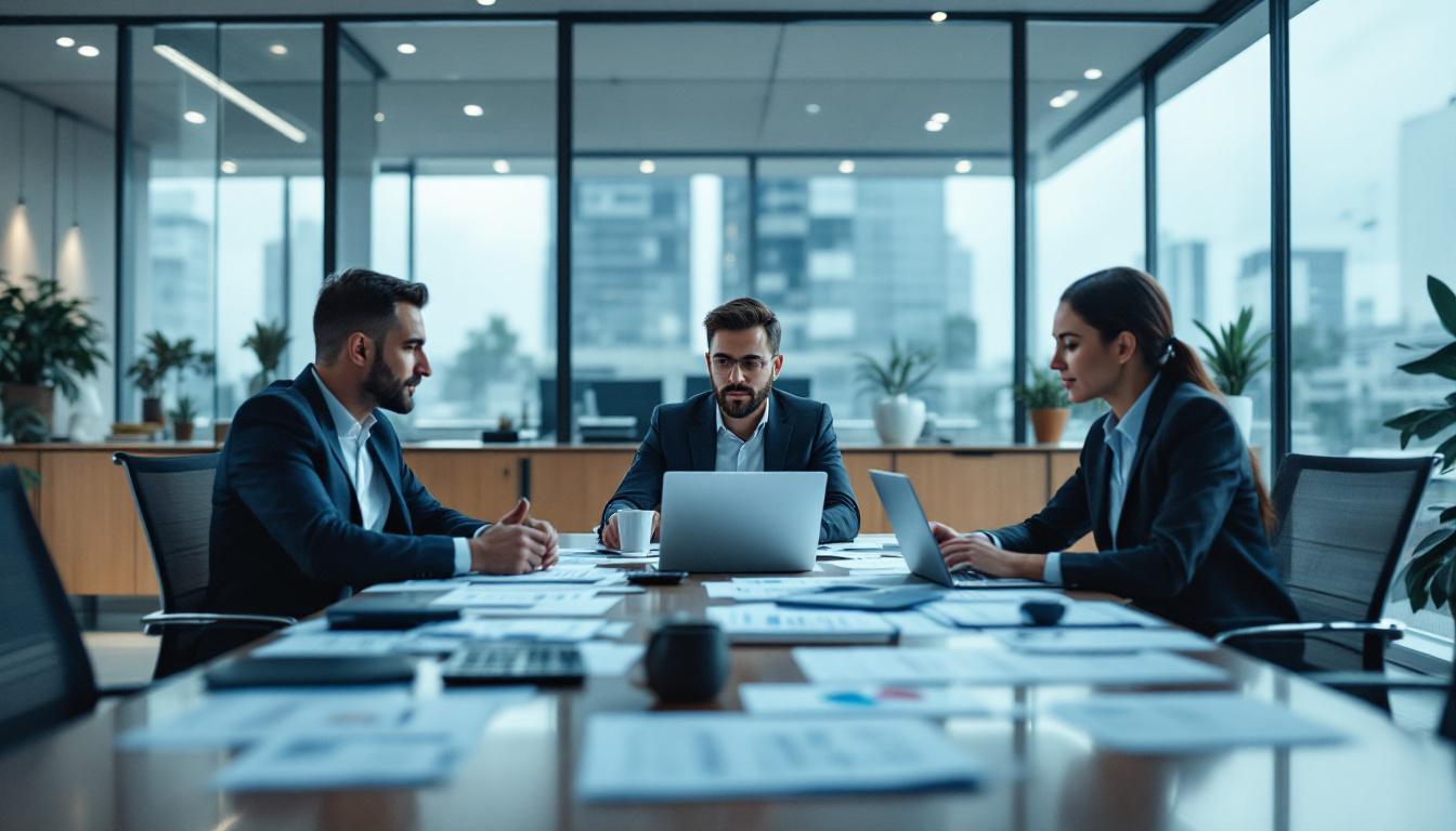 Empresários discutindo estratégias tributárias para economizar impostos em 2026. 2