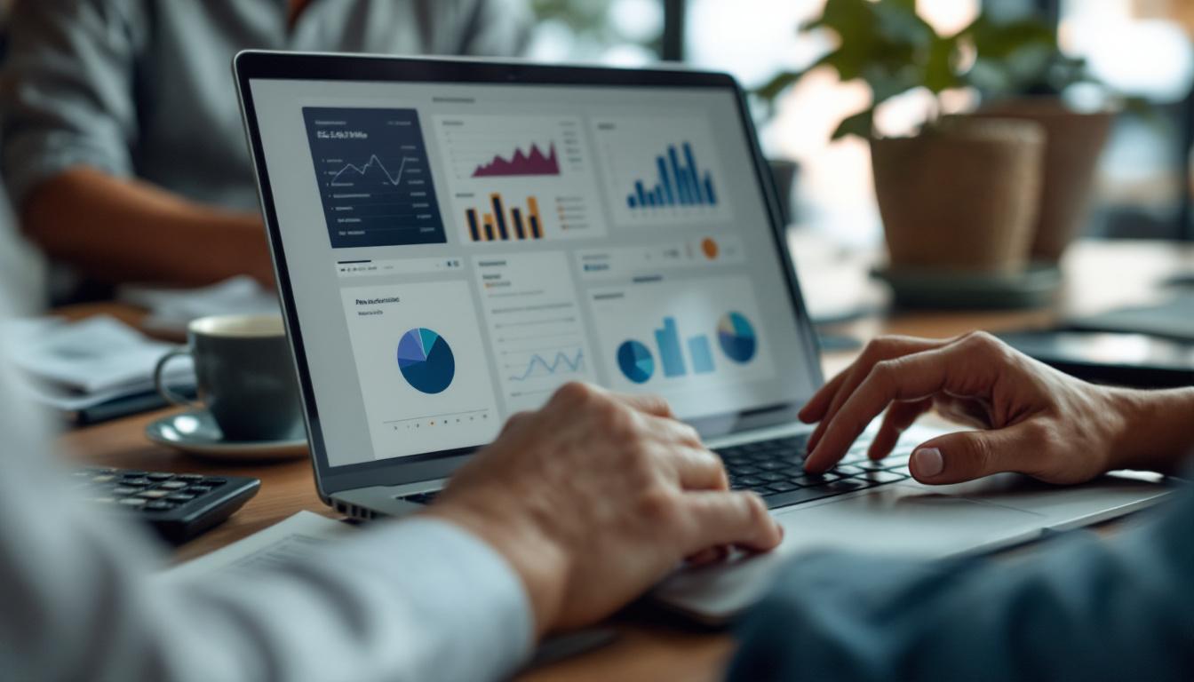 Profissionais discutindo relatórios financeiros em um escritório moderno, representando a importância do SPED. 1