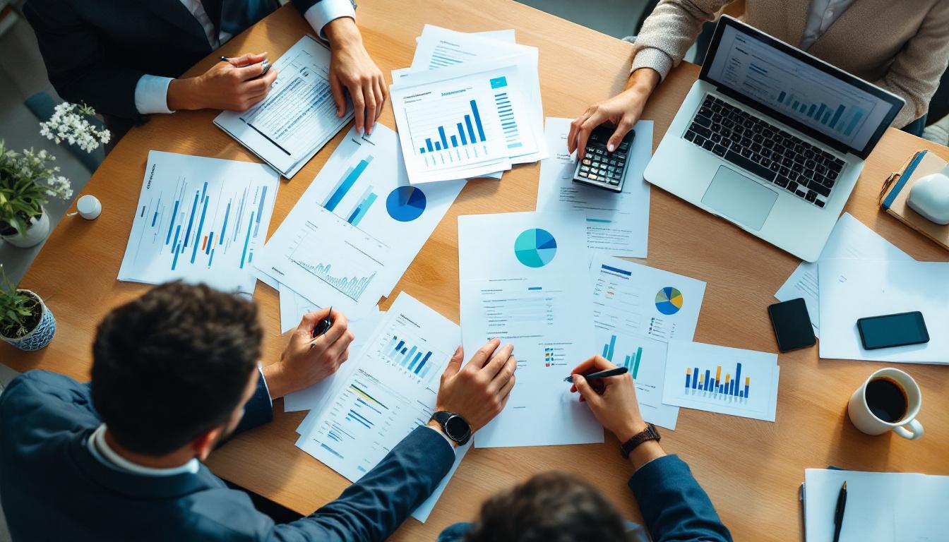 Empresário analisando taxas de importação em 2026 com planilhas financeiras. 1