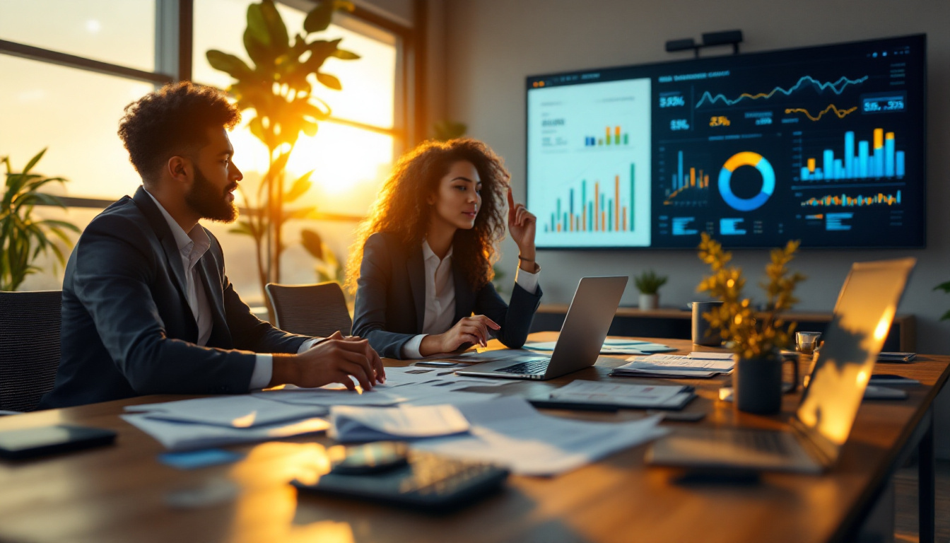 Empresário analisando documentos financeiros e impostos 2