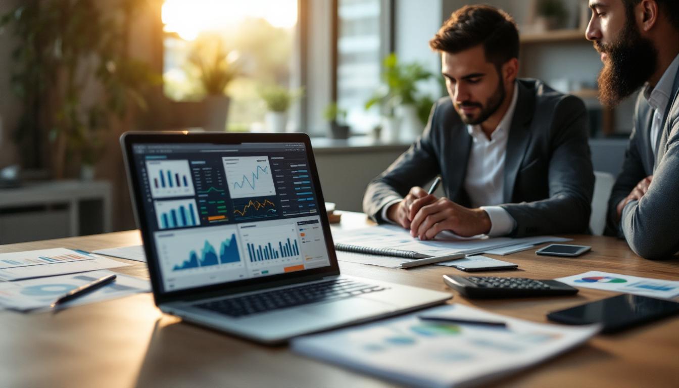 Empresário analisando códigos NCM e CFOP em um escritório. 2