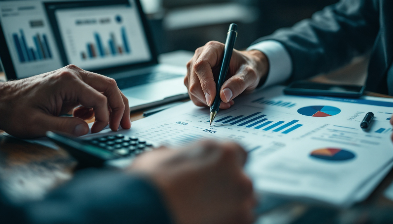 Profissionais discutindo estratégias fiscais em um escritório moderno 1