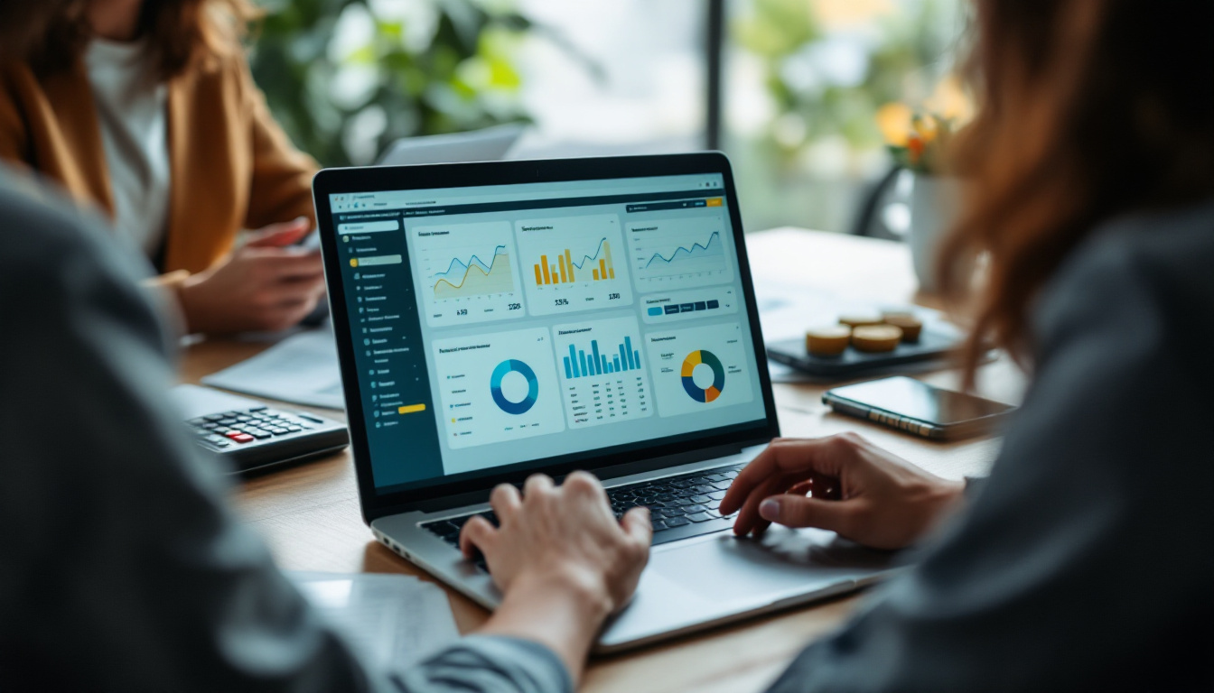 Empresário preocupado analisando relatórios financeiros com uma calculadora ao lado. 1